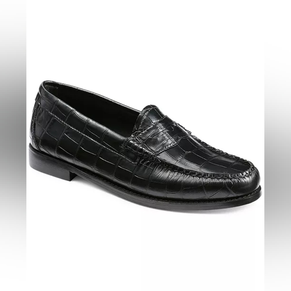 NIB G.H Bass Women's Weejuns Whitney Exotic Penny Loafers Croc Embossed | 8.5